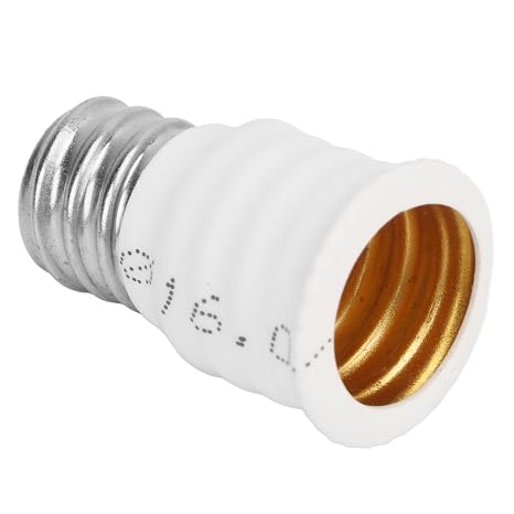 Dilwe 6Pcs E12 to E14 Adapter Converter, E14 to E12 Light Bulb Adapter with PC and Copper Material, for Garages Bedrooms Living Rooms Kitchens Corridors (White)