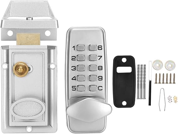 Mechanical Code Lock, Water-Proof Digital Password Door Lock - Keyless for Wooden & Patio Doors
