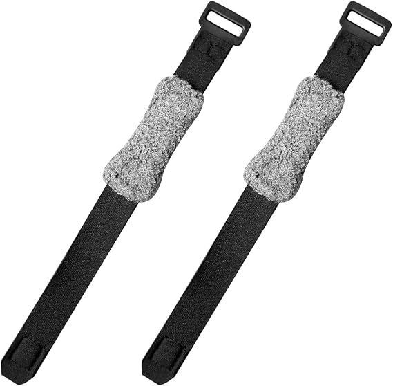 2Pcs Guitar String Mute Dampeners, GLADFRESIT Adjustable Guitar Wraps, Fretboard Muting Strap for Electric Acoustic Classic Guitar, Bass (Black)