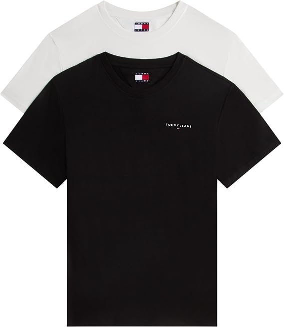 Tommy Jeans TJM SLIM LINEAR SS TEE 2PACK EXT T-shirt Erkek