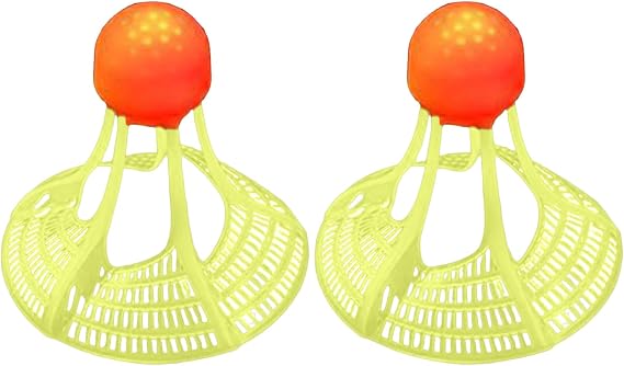 Professional Grade Birdie High Durability Badminton 2 Pcs Shuttlecocks Baseball Practice Windproof Lighting Birdies 360-degree Balls for Sports