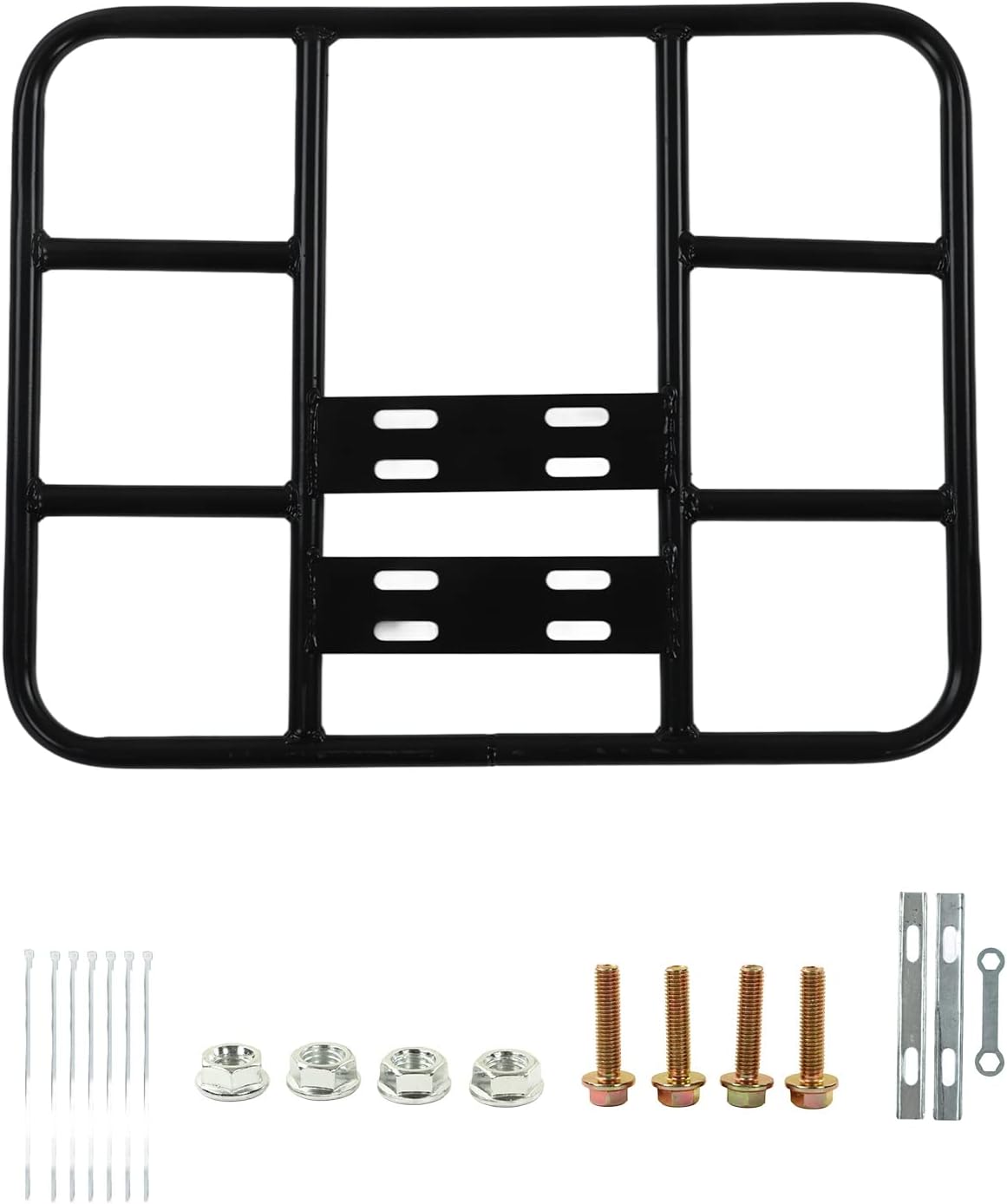 Akozon Delivery Food Bag Rack, Food Delivery Box Rack Rear Grille 80kg Loading Delivery Food Box Bracket Universal for Motorcycle Electric Bicycle (-1615220015615)