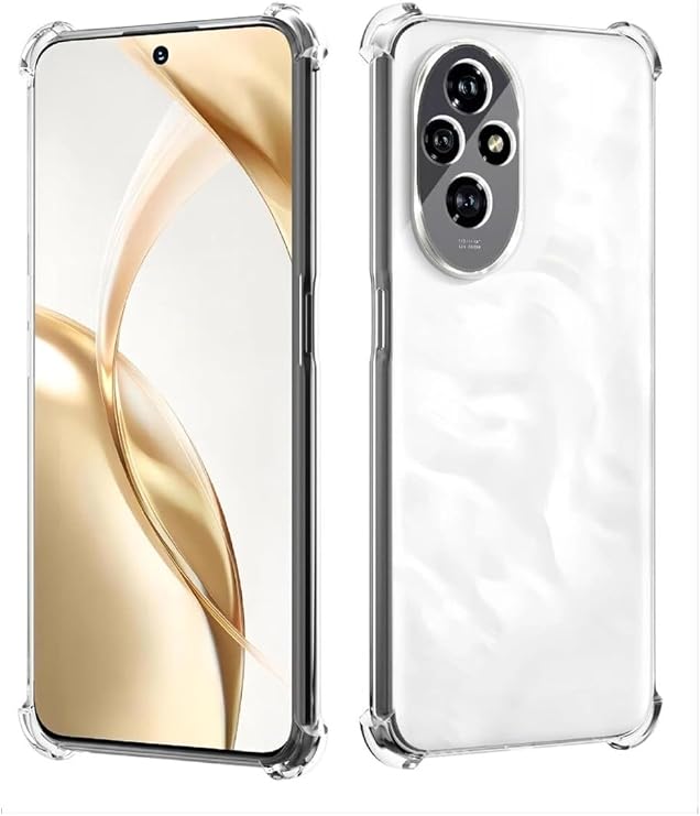 Honor 200 Kapak ile Uyumlu Kamera Korumalı Airbag Antishock Köşe Korumalı Şeffaf Silikon Kılıf