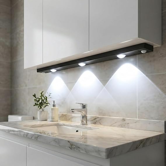 Hareket Sensörlü Ledli Gece Lambası, Parlaklık Ayarı Yapılabilir, 3000K-6000K, 3 Mod, Kablosuz, Merdiven Aydınlatması, USB Şarj Edilebilir Işık, LED Manyetik Lamba, Cata (Akasya - Siyah 40 Cm) [Enerji Sınıfı E]