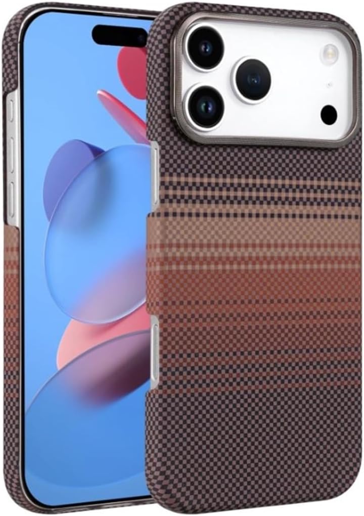 Gpack iPhone 17 Pro Max ile Uyumlu Kılıf, MMC Karbon Dizayn, M-Safe Şarj Özellikli, Çöl Titanyum