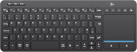 Multi-Device Wireless Bluetooth Keyboard with Trackpad