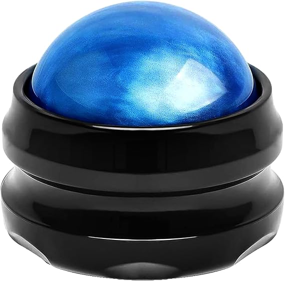 Massage Ball, WOVTE Lacrosse Ball, Self Massage Tool for Sore Muscles, Shoulders, Neck, Back, Foot, Body, Deep Tissue, Trigger Point, Muscle Knots, Yoga and Myofascial Release (Blue)