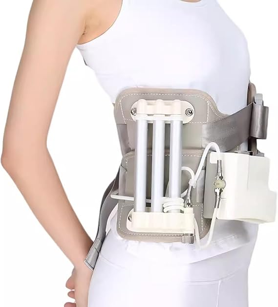 Lumbar Decompression Device Belt,Household Medical Lumbar Muscle Strain Belt,Spinal Decompression Machine Lumbar Belt,Manual Hydraulic Pressure(A)