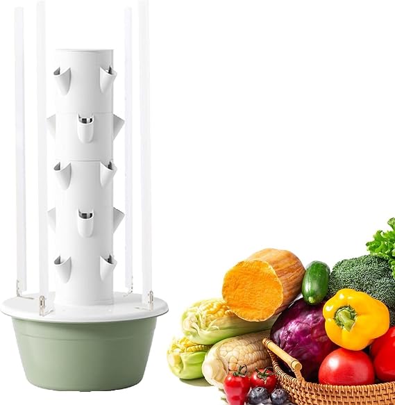 VZXATYOP Hydroponics Growing System, 20/28/36 Plants,Indoor Vertical Tower Garden System Kit,Hydroponic Germination Kit, Nursery Germination Kit for Gardening Lover 9LayerLED(5LayerLED)