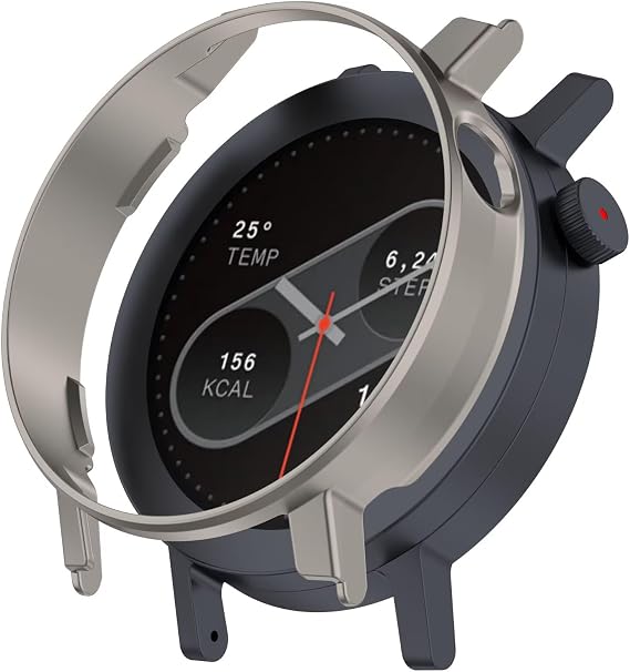 FTRONGRT Case Compatible with Nothing CMF Watch Pro 3, Shock Resistant, PC Watch Dial Smartwatch Protective Cover. Titanium Steel