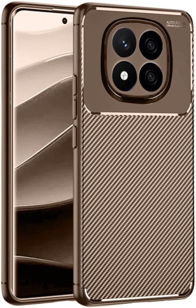 UnDePlus Xiaomi Redmi Note 15 Pro Plus 5G ile uyumlu Kılıf Karbon Silikon Case Kapak