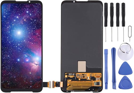 Replace part LCD Screen and Digitizer Full Assembly for Xiaomi Black Shark 3 (Black) Mobile Phone Screen Repair Parts (Color : Black)