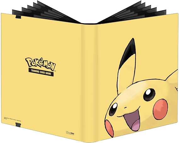 Ultra PRO - Pokémon Kartları ve Standart Boyutlu Kartlar için 2025 Pikachu 9 Cepli PRO Bağlayıcı, Ultra Pro 9 Cep Sayfasında 360 Karta Kadar Tutar