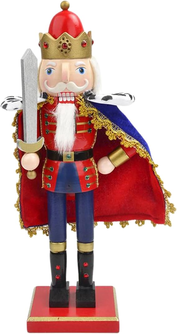 Christmas Nutcracker Figurines Wooden Nutcracker Sculpture for Holiday