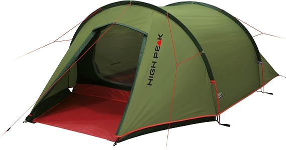 High Peak Lightweight Tent Kite 2, Handlebar Tent, Trekking Tent for 2 Persons, Tunnel Tent, Only 2.8kg, Continuous Ventilated, 3000mm Waterproof, Air Protection Inlet, Small Package Dimensions