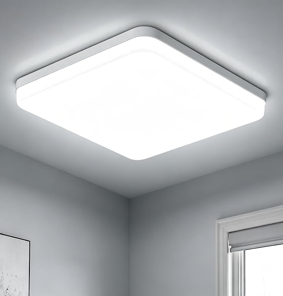 Kambo LED Ceiling Lamp 48W Square Ceiling Light 4320LM Cool White 6500K [Energy Class E]