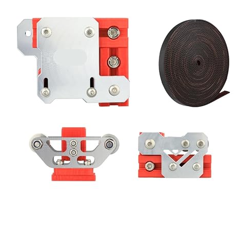 Pre-Assembled CNC for VzBoT 330 Aluminum XY Mount Kit 5M for Gates Belt Titanium Idler Screws For Ultra High Speed 3D Printer(Silver)