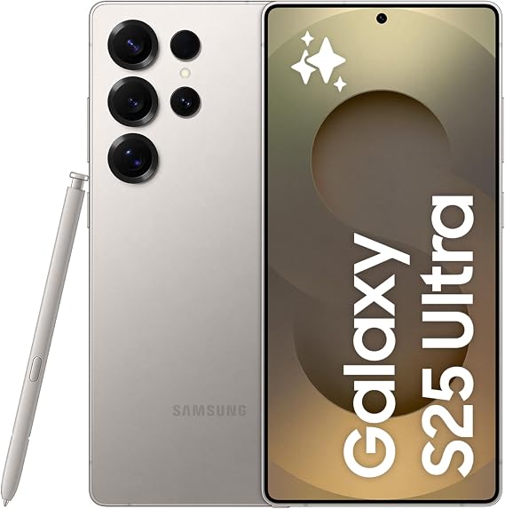 Samsung Galaxy S25 Ultra, Yapay Zeka(AI) Telefon, 12GB RAM, 512GB Hafıza, Titanyum Gri, Android Akıllı Telefon, 200MP Kamera, S Pen, Uzun Pil Ömrü (Samsung Türkiye Garantili)