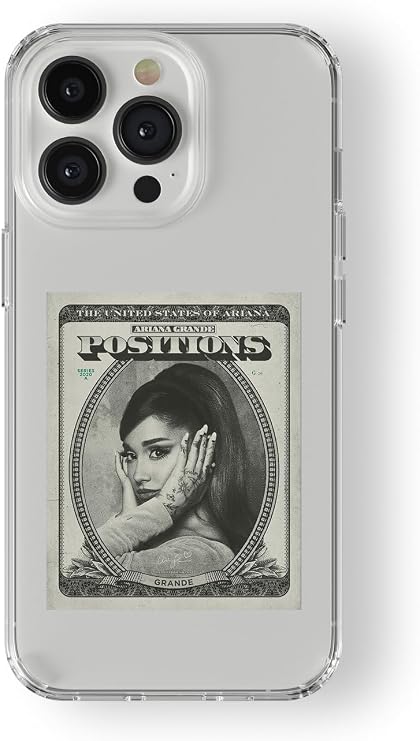 Multitronic iPhone 13 Pro Max Uyumlu Ariana Grande Dolar Tasarım Baskılı Şeffaf Kılıf