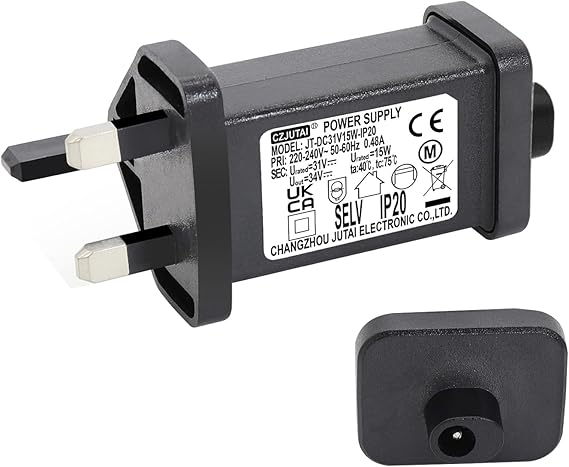 CubePlug 31V 15W String Lights Indoor-Outdoor Power Adapter for CZJUTAI JT-DC31V15W /12W /9W /7.2W /6W /4.5W /3.6W-IP20 Christmas Lighting (Fully Compatible also to 32V and 29V Lights)[V5T5]