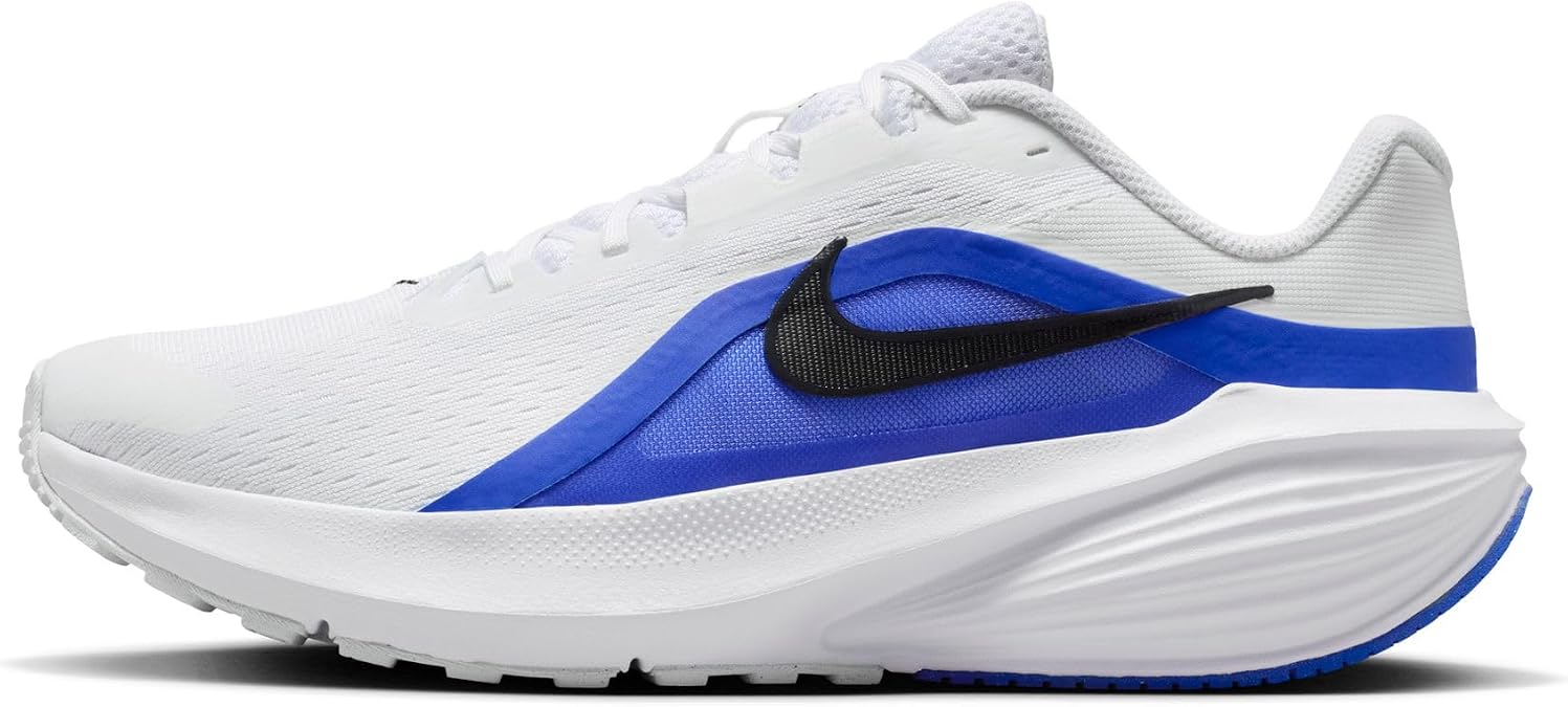 NIKE Downshifter 14 Men's IB1895 Running Shoe, White Black Racer Blue Anthracite, 8.5 UK