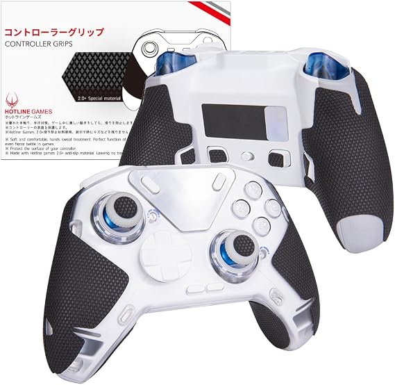 HOTLINEGAMES Controller Grips Tape Compatible with FLYDIGI APEX 4, Anti-Slip, Sweat-Absorbent, Easy to Apply, Handle Grips (Black)