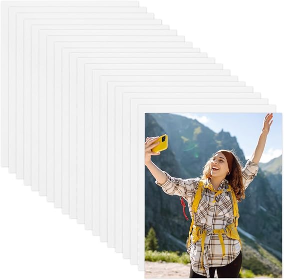 sourcing map 20 PCS Sublimation Metal Photo Blanks 6"x8", 0.45mm(0.018") Aluminum Photo Sign Blanks Poster Frame for DIY Printing, Wall Decor, Bedroom Living Room