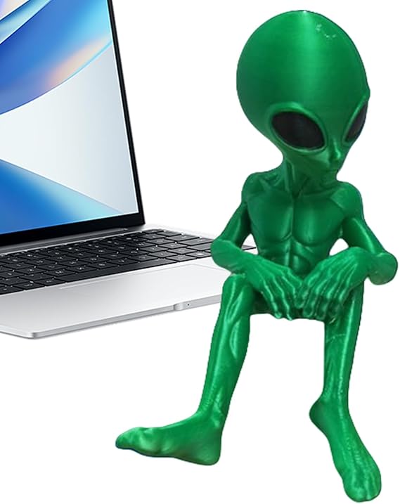Alien Figurine | Small Alien Statue Collectible Figurines | Small Sculpture Garden Decor, Home Decor Outdoor Decorations for Yard Lawn Porch Bedroom Living Room Party Favors