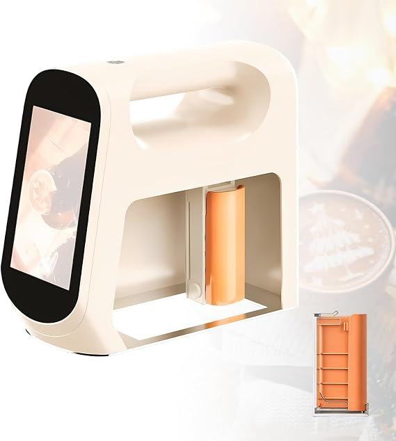 Handheld Inkjet Beverage Decorator for Drinks, Custom Latte Artist and Pastry Design Tool, Mini Coffee Creation Machine for Bakeries and Restaurants(Coffee)