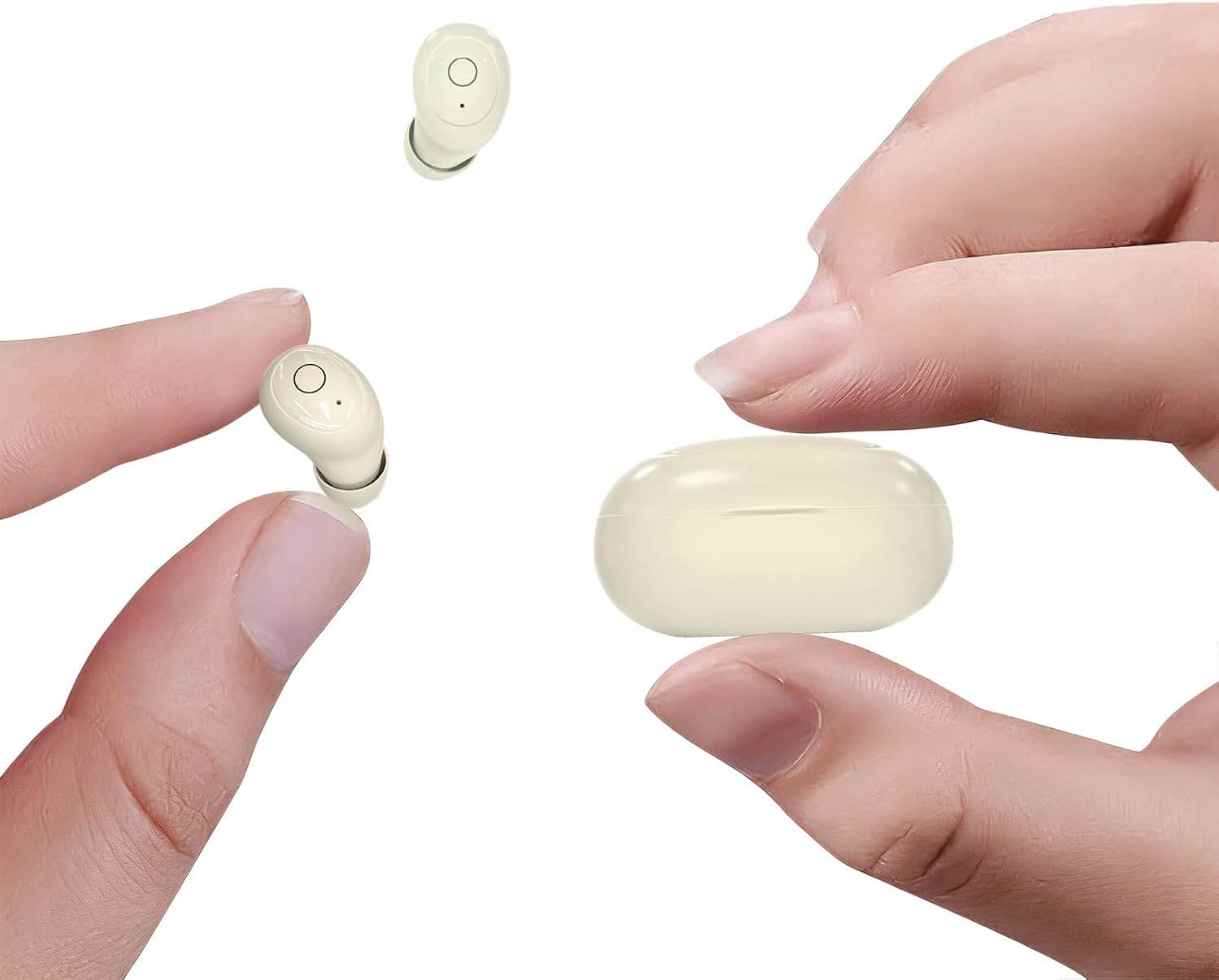 Xmenha Mini Tiny Invisible Micro Earbuds Wireless Bluetooth Invisible Headphones Smallest Ear Buds Extra Small Hidden Discreet Earbuds For Work Sleeping Side Sleeper