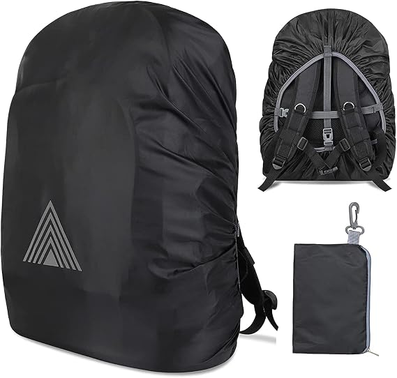 Waterproof Backpack Rain Cover(15-75L),Dustproof Rain Cover for Backpack,Adjustable Rucksack Rain Cover,Backpack Rainproof Protector ,Outdoor Anti-tear Backpack Raincover for Camping,Hiking,Cycling