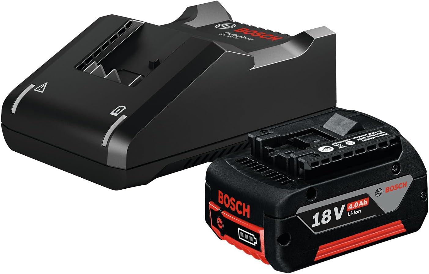 Bosch Professional 18 Volt Battery Charger Set 1 x 4.0 Ah Li-Ion Battery  GAL 18V-40 Charger in Carton box