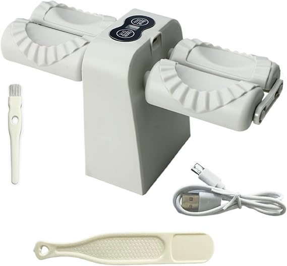 tinysiry Automatic Dumpling Maker,Electric Dumpling Maker Machine Pie Dough Pastry Press Mold, Household Press Lazy Dumpling Maker, Quick Dumpling Empanadas Pierogi Maker Tools Grey