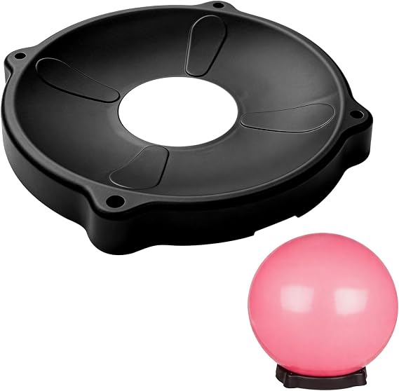 Yoga Ball Base Exercise Ball Chair Stand for Active Sitting & Core Training Non-Slip Fitness Ball Stabilizer Universal Size Fits 45-85cm Balls for Home Gym Office Pilates Black