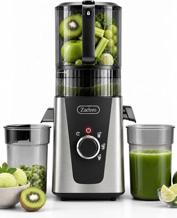 Slow Juicer Juicer Vegetable and Fruit Test Winner 155 mm Opening