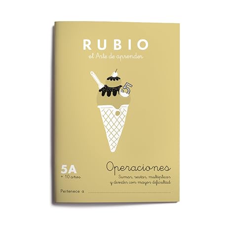 5A Operaciones RUBIO | Sumas, restas, multiplicaciones y divisiones 5º Primaria | +10 años (Operaciones y Problemas RUBIO)
