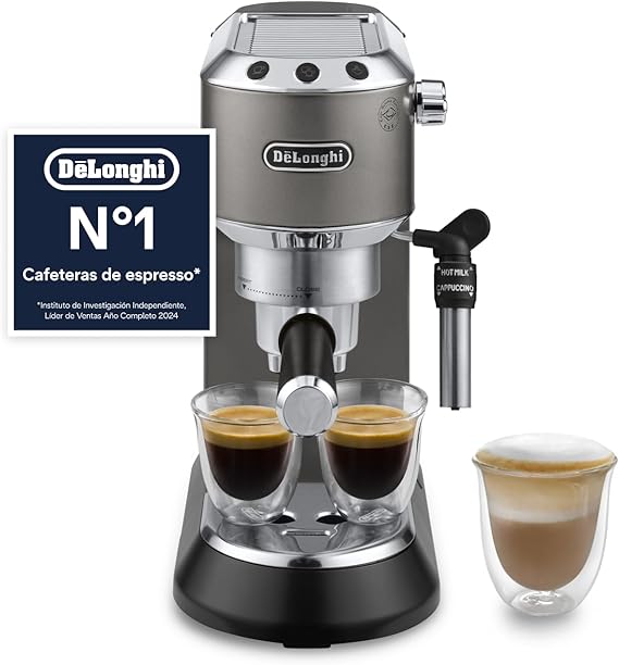 De'Longhi Dedica Style – Manual Espresso Maker with Manual Frother