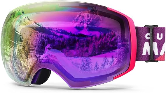 OutdoorMaster Ski Goggles PRO, OTG Snow Goggles with Interchangeable Lens