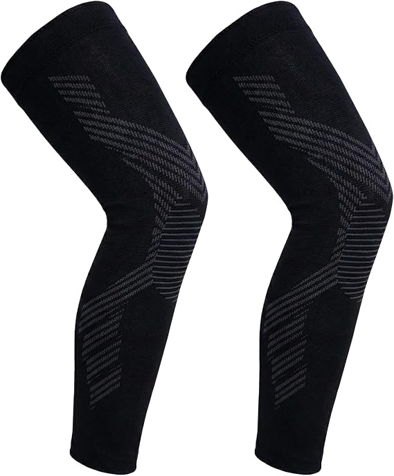 2 Pack Full Leg Compression Sleeves Long Knee Support Anti Slip