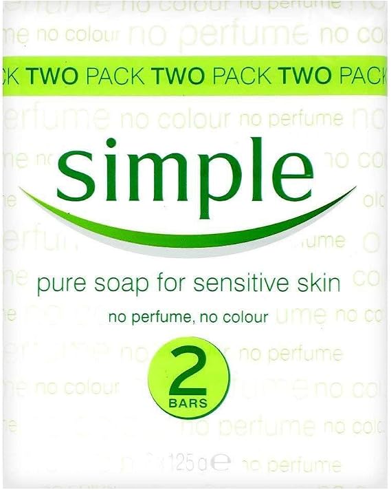 Simple Soap for Sensitive Skin, 125 g (2 Bars)