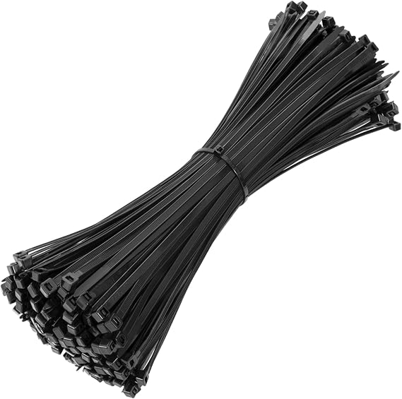 Beshine Cable Ties 300 mm x 3.6 mm Pack of 150 Premium Quality Nylon UV-Resistant Black
