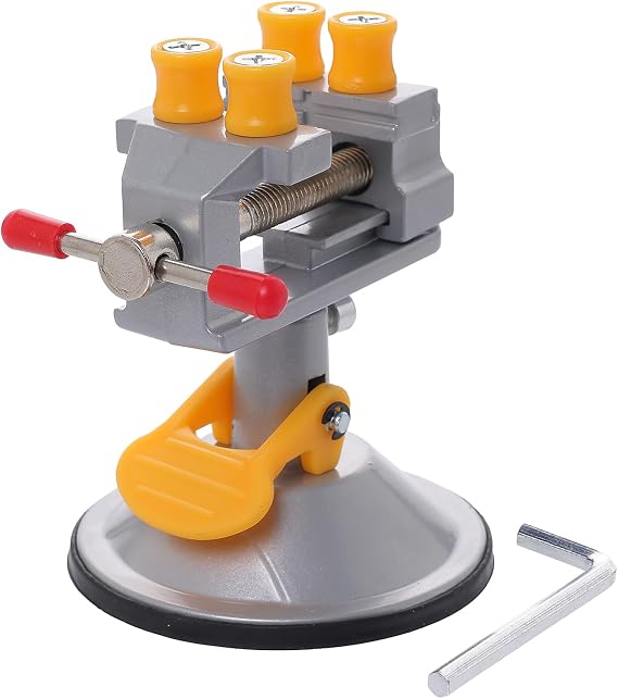 Mini Suction Cup Vise 360° Rotating Adjustable Bench Clamp Vice