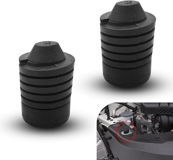 2 PCS Car Bumper Damping Rubber Pad, Hood Stop Bumper Buffer Rubber Block, OEM 90541-15019 Modification Accessories, Compatible with GAC Highlander Tundra Runner (Black)