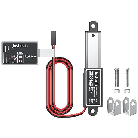 Justech 30N 1.2in 30mmm Micro Linear Actuator 12V 30mm/s IP54 Waterproof