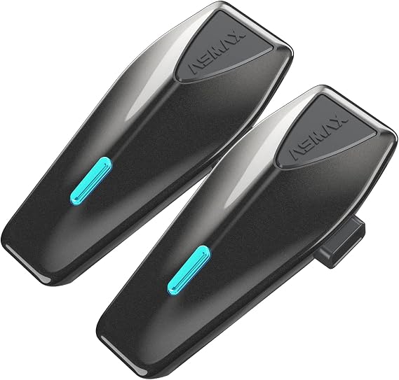 ASMAX S1 Motorcycle Bluetooth Headset with Smart Voice Control, 2 Pack