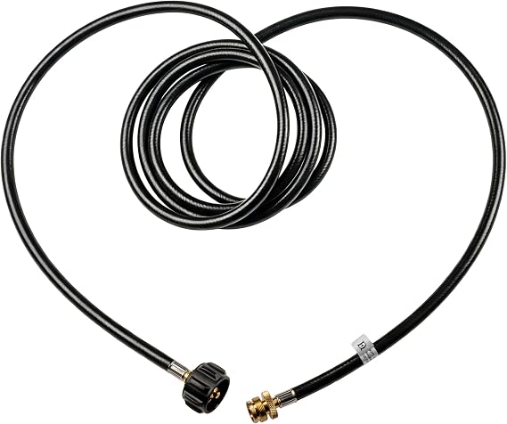 12フィート Type1/QCC1 プロパンアダプターホース - ポータブル家電用1ポンドから20ポンドコンバーター、バディヒーター、ウェーバーQグリル、コールマンキャンプストーブ、大型プロパンタンクへの接続に最適
