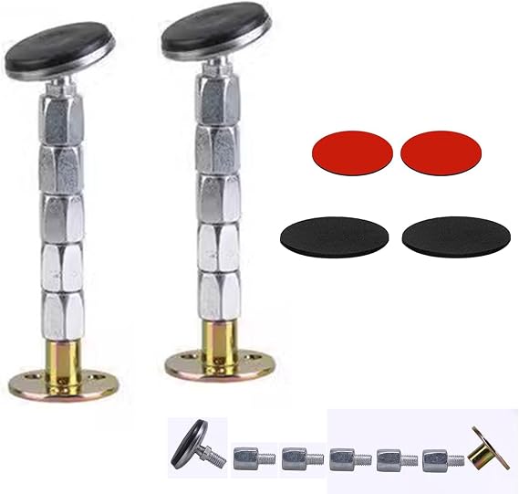 2 x Adjustable Headboard Stoppers Threaded Bed Frame Anti-Shake