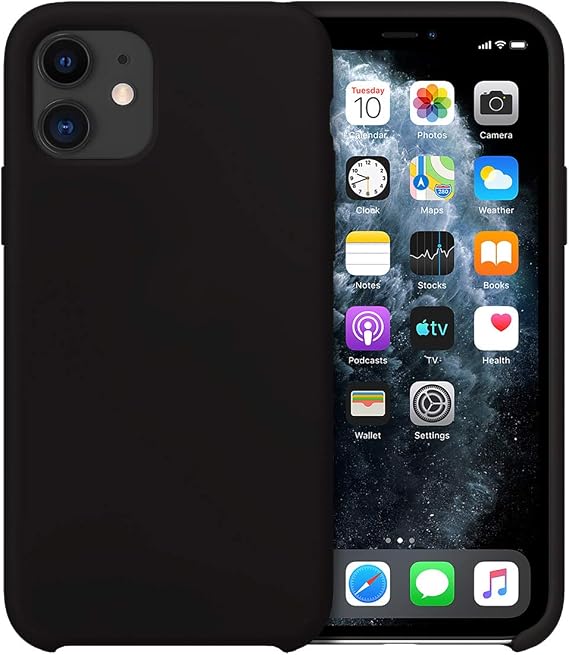 Buff Apple iPhone 11 Rubber Fit Kılıf, Black