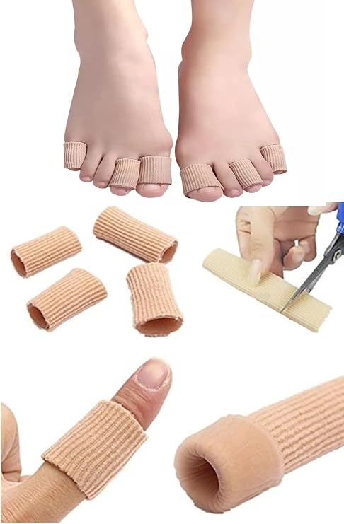 BUNYON 1Ad 7 cm El Ayak Parmak Koruyucu Ayırıcı Kumaş Kaplı Jel Silikon Tüp Tırnak Batması Kemik Nasır Koruyucu