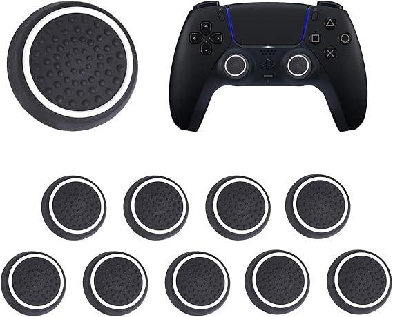 10 Silicone Thumb Grips Compatible with PlayStation and Xbox Controllers